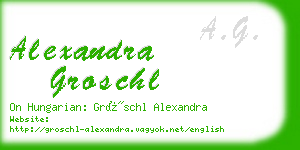 alexandra groschl business card